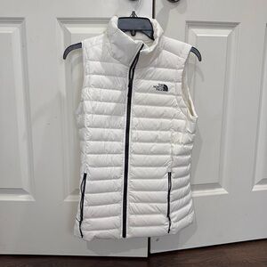 The North Face White Puffer Vest medium